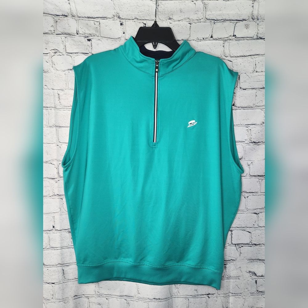 Mens FJ Footjoy Golf Stretch Performance Golf Vest‎ Teal Size Large